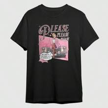 Sabrina Carpenter Please Please Please Song Unisex T-Shirt - 黑色 - 查看 3