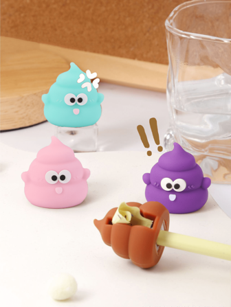 1/4pcs Creative Poop Shaped Pencil Sharpener, Cute Cartoon Mini Pencil Sharpener For Kids, Students