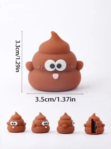 1/4pcs Creative Poop Shaped Pencil Sharpener, Cute Cartoon Mini Pencil Sharpener For Kids, Students