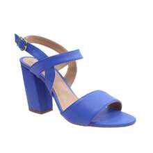 Women's Sandals With Thick Block Heel, Comfortable, Fashionable, Modern, Soft Buckle - Màu xanh lam - Xem 3