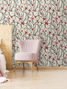 5 Meter Roll Self-Adhesive Wallpaper Hearts And Arabesques Washable Bedroom Living Room Kitchen Bathroom - 型號01 - 查看 3