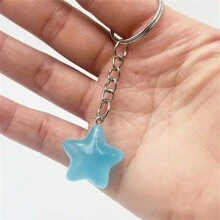 1 chaveiro criativo de estrela que brilha no escuro, adequado para bolsas e mochilas, presente perfeito para festas e aniversários, acessórios para carro, mochilas, acessórios para escola, cordão gótico fofo para bolsa Y2K com porta-identidade, acessórios para carro, pingentes para bolsa