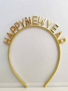 3 件新年快乐塑料派对头带 - 彩色 - 查看 3