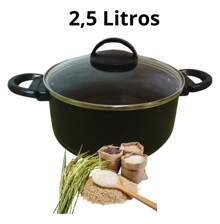 Large Casserole Set Non-Stick Teflon Glass Lid 2 Units - 黑色 - 查看 8