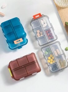 1pc Portable Weekly Medicine Organizer, Multilayer Travel Pill Box, Waterproof Vitamin Supplement Storage Container, Pocket-Sized Medication Case For Everyday Use And Travel