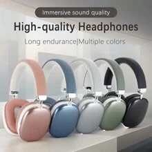 Auriculares inalámbricos, auriculares de diadema con Bluetooth, a prueba de ruido, con micrófono, retráctiles, excelente regalo para amigos, para viajes al aire libre, oficina, regalo considerado para hombres y mujeres, batería de 400mAh