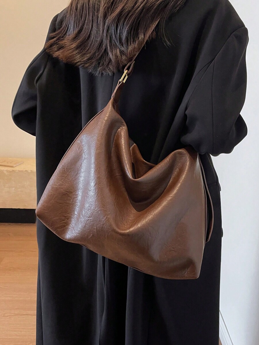 The New Autumn And Winter Retro Maillard Color Simple Solid Color