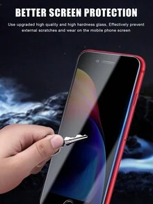 3 miếng/gói miếng dán bảo vệ màn hình riêng tư tương thích với iPhone 7, kính cường lực mờ, bảo vệ chống nhìn trộm, chống vỡ, bảo vệ màn hình nâng cao - màu đen - Xem 6