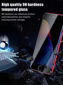 3 miếng/gói miếng dán bảo vệ màn hình riêng tư tương thích với iPhone 7, kính cường lực mờ, bảo vệ chống nhìn trộm, chống vỡ, bảo vệ màn hình nâng cao - màu đen - Xem 4