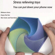 1pc - Novo produto transfronteiriço: Fractal Fidget Hexagon Stress Reliever, brinquedos criativos, brinquedos para aliviar o estresse (adequados para adultos aliviarem o estresse, amigos para interagir e brincar)
