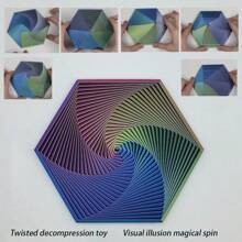 1pc - Novo produto transfronteiriço: Fractal Fidget Hexagon Stress Reliever, brinquedos criativos, brinquedos para aliviar o estresse (adequados para adultos aliviarem o estresse, amigos para interagir e brincar)