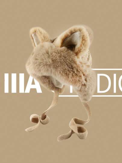 1 件女士纯色飞行员帽，冬季保暖羊毛耳罩厚针织帽，时尚休闲休闲便帽，适合日常、骑行、户外、滑雪