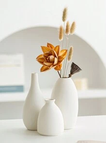 1 Piece Simple White Ceramic Vase Diy Painted Graffiti Vase For Parent Child Children Small Vase With Dried Flower Decorations Ceramic Crafts Rama Decoration Rama Home Decor Room Decor Flower Vase Glass Vase - Multicolor - View 6