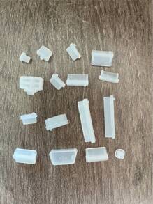 16pcs Set Of Silicone Dust Plugs Compatible With Apple Laptops
