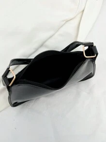 1 chiếc túi đeo vai dưới cánh tay họa tiết hoa nổi sang trọng thời trang dành cho nữ - màu đen - Xem 11