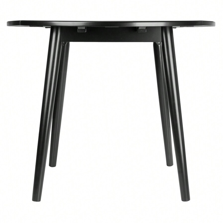 MidCentury Modern Round Drop Leaf Table Versatile Dining Solution