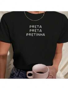 Unisex Black Printed T-Shirt - màu đen - Xem 1