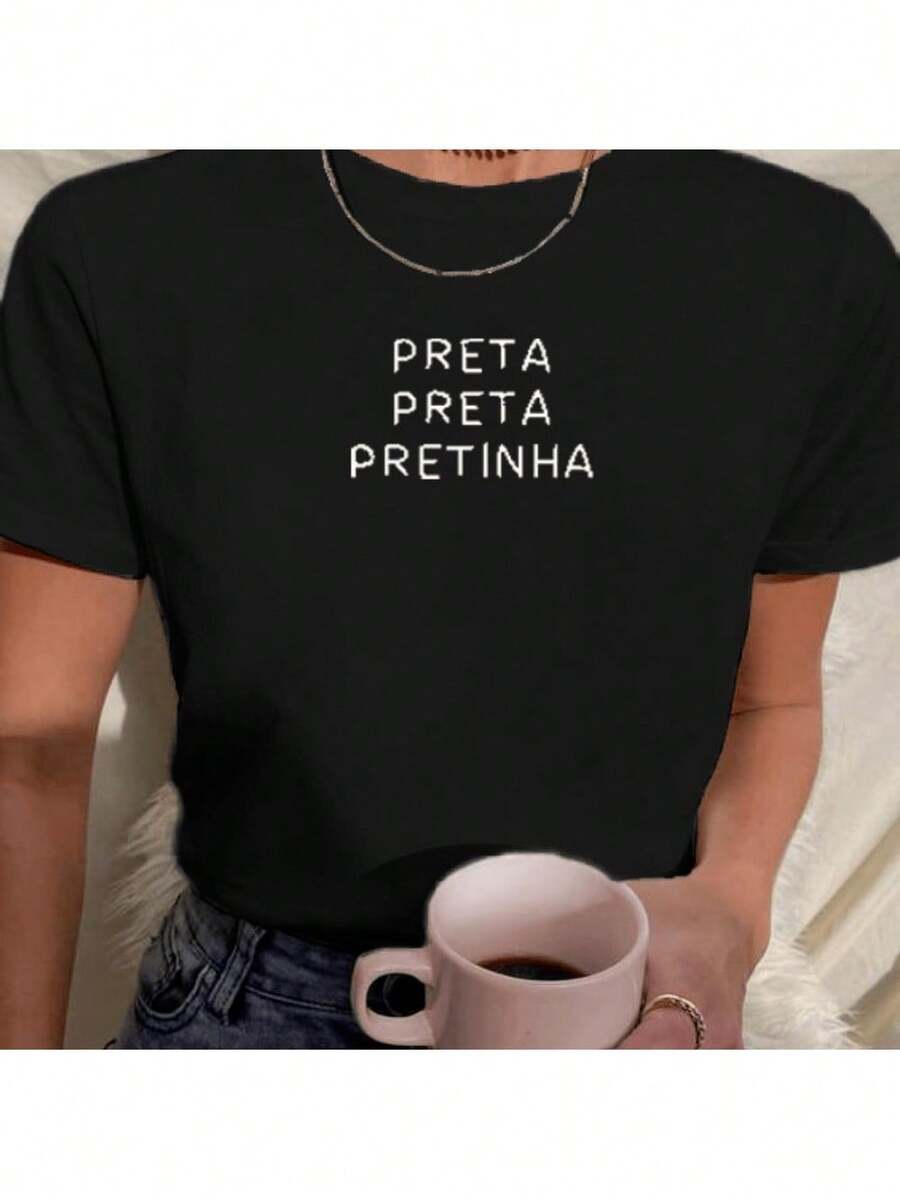 Unisex Black Printed T-Shirt - màu đen - Xem 1