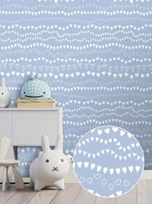 5 Meter Roll Self-Adhesive Wallpaper Hearts In A Row Washable Bedroom Living Room Kitchen Bathroom - 型號01 - 查看 2