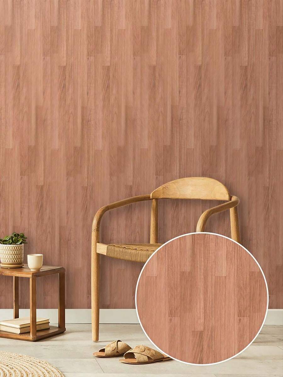 5 Meter Roll Light Oak Wood Self Adhesive Wallpaper Washable Bedroom Living Room Kitchen Bathroom - 型號01 - 查看 1