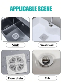 Drain Strainer Cover For Hair Stopper, Disposable Shower Drain Hair Catcher, Disposable Hair Catchers For Shower, Floor Sink Strainer Filter Mesh Stickers, Hair Stopper For Bathroom Bathtub, Bathroom Accessories Home Bathroom Decor Summer Back To School