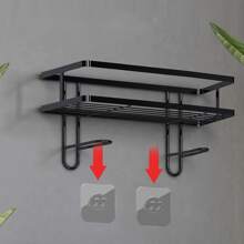 Estantería de almacenamiento para el baño que se coloca sobre el inodoro sin necesidad de perforaciones, organizador de baño para ahorrar espacio - Multicolor - View 4
