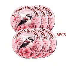 10 件圣诞主题饮料杯垫，4 英寸/2 毫米厚软橡胶防滑吸水杯垫，可爱杯垫，家庭厨房桌面装饰，乔迁礼物，圣诞装饰，厨房装饰，餐桌装饰，圣诞派对装饰，圣诞礼物 - 彩色 - 查看 23