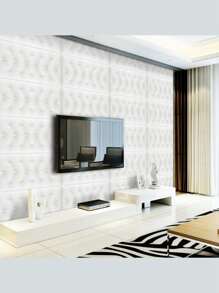 35cm*70cm 3D Embossed Foam Wallpaper With Imitation Leather Grain, Soft And Textured(Thickness 0.4cm/0.16in), Self-Adhesive Foam Wall Sticker, Reusable And Cuttable, Bedroom Decorative Background, Soundproof And Thickened Wall Covering, Bedside Soft Package, Waterproof, Moisture-Proof, Dust-Proof And Collision-Proof Sticker