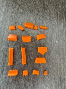 16pcs Set Of Silicone Dust Plugs Compatible With Apple Laptops