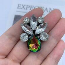 1-20pcs/Set Handmade Self-Adhesive Diamond Rhinestone Multicolor Water Drop Glass Decoration, Suitable For Shoes, Clothing, Bags, Accessories, Hair Clips, Non-Woven Fabric Clothing Accessories, Elegant Quality And Careful Craftsmanship