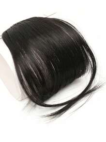 夹式刘海前齐刘海假发合成假发片刘海假发夹式接发女士耐热爪夹发夹发夹发卡，学校用品 - 彩色 - 查看 3