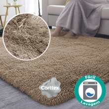 PREMIUM CORTTEX ORIGINAL HAIRY RUG LIVING ROOM BEDROOM - Mocha Brown - View 2