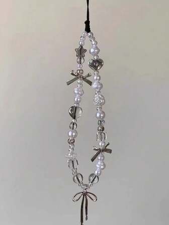 1pc Korean Butterfly Stylish Phone Pendant Chain, Cute Charm For IPhone Universal Accessories, Cute Phone Hanging Rope For Girls, Christmas Gift