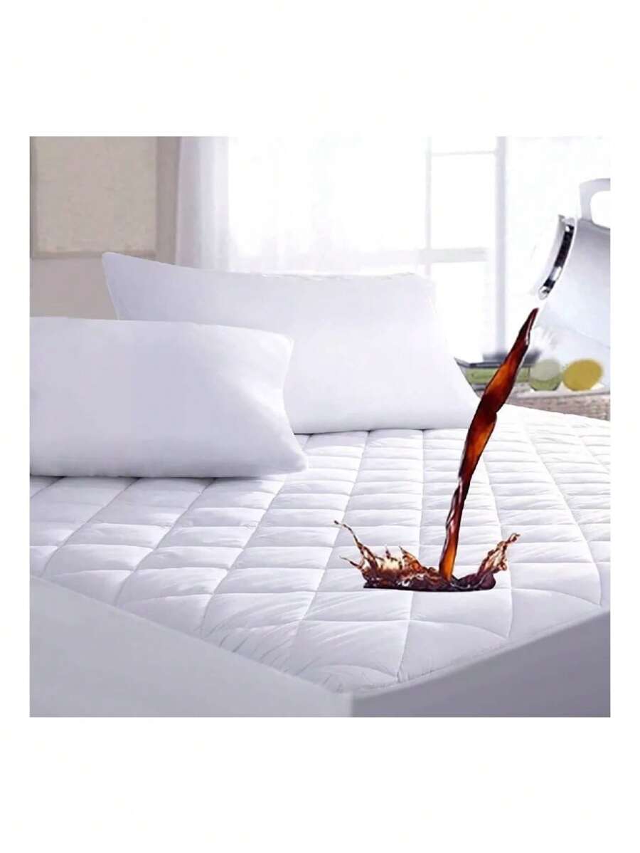 Portector Para Colchón Impermeable Matrimonial Cubre Colchon - Blanco - Ver 1