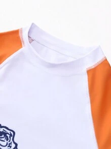 全新儿童卡通恐龙印花长袖两件套男童泳衣 - 彩色 - 查看 7