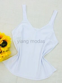 Thick Strap Tank Top Women's Fashion - 白色 - 查看 2