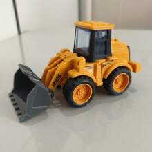 1pc Friction Powered 4WD Construction Vehicle Toy, Push And Pull Design, Suitable For Boys And Girls 3 Years Old And Above, Perfect Gift