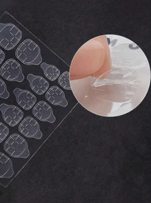 288 件（12 张）粘性标签防水透气胶标签双面指甲果冻指甲贴纸 DIY - 無色 - 查看 3