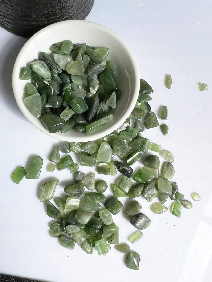 100g/0.22lb Polished Gemstone Rocks, Natural Tumbled Jade Crystal Chips