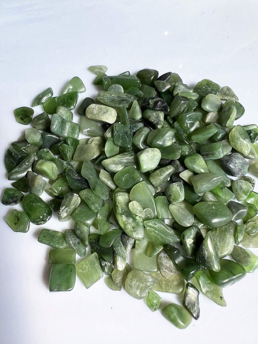 100g/0.22lb Polished Gemstone Rocks, Natural Tumbled Jade Crystal Chips