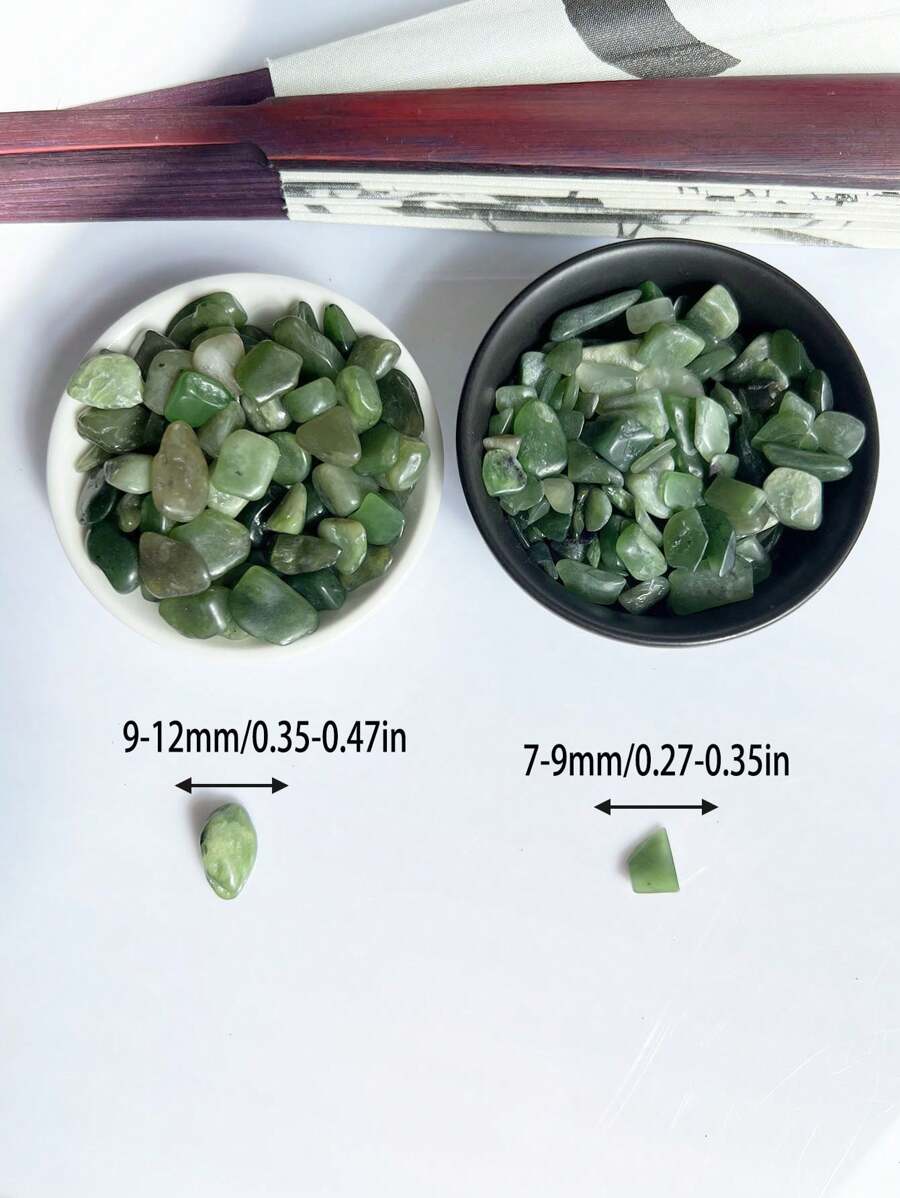 100g/0.22lb Polished Gemstone Rocks, Natural Tumbled Jade Crystal Chips