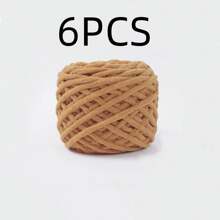 1/6/12 Rolls 100g Ice Cream Stick Woven Single Strand Chunky Yarn, DIY Scarves, Bags, Slippers, Figurines, Blankets, Cushions, Plush Toys