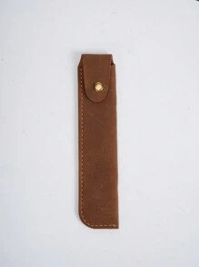 Personalização 1 peça bolsa para caneta de cor sólida, bolsa para caneta de Pu, capa para caneta anti-riscos, brinde publicitário, brinde empresarial, acessórios para dormitório de escritório (sem bolsa para caneta apenas)