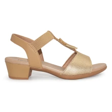 Usaflex Women's Casual Block Heel Sandal MM0801 - 金色 - 查看 1