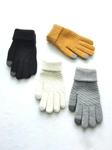 3 Cặp Găng Tay Màn Hình Cảm Ứng Mùa Đông - Găng Tay Không Ngón Cách Nhiệt Bằng Len Dệt Kim Unisex - Thích Hợp Cho Các Hoạt Động Ngoài Trời Và Sử Dụng Màn Hình Cảm Ứng - nhiều màu - Xem 6