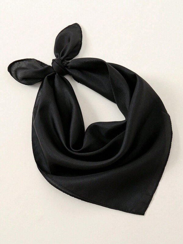 1pc Fashion Novelty Big Bandana Head Scarf, Solid Color, Bohemian Style Suitable For All Seasons