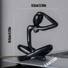 1 件极简主义抽象思想家人物塑料工艺品可爱小装饰品，随机发货，适合客厅最佳礼物 - 彩色 - 查看 6