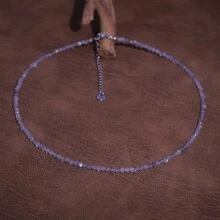 1 قطعة قلادة من حجر شبه كريم طبيعي مرصع بالراينستون ديزاين أصلي بسيط نقي أنيقة للمرأة للحفلات والمناسبات