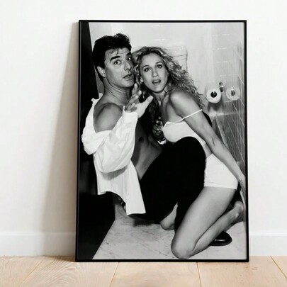 1pc,Kelly And Mr. BigWall Art,ModernleposterPrinting Canvas Painting, ,Home Decor,Room Decoration Stuff,Gift Ideas,Suitable For Decorative Painting Inbar,Hotel,Bedroom,Living Room19.7*27.6 Inch, Frameless Gifts Birthday Graduation