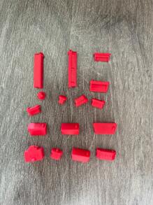 16pcs Set Of Silicone Dust Plugs Compatible With Apple Laptops